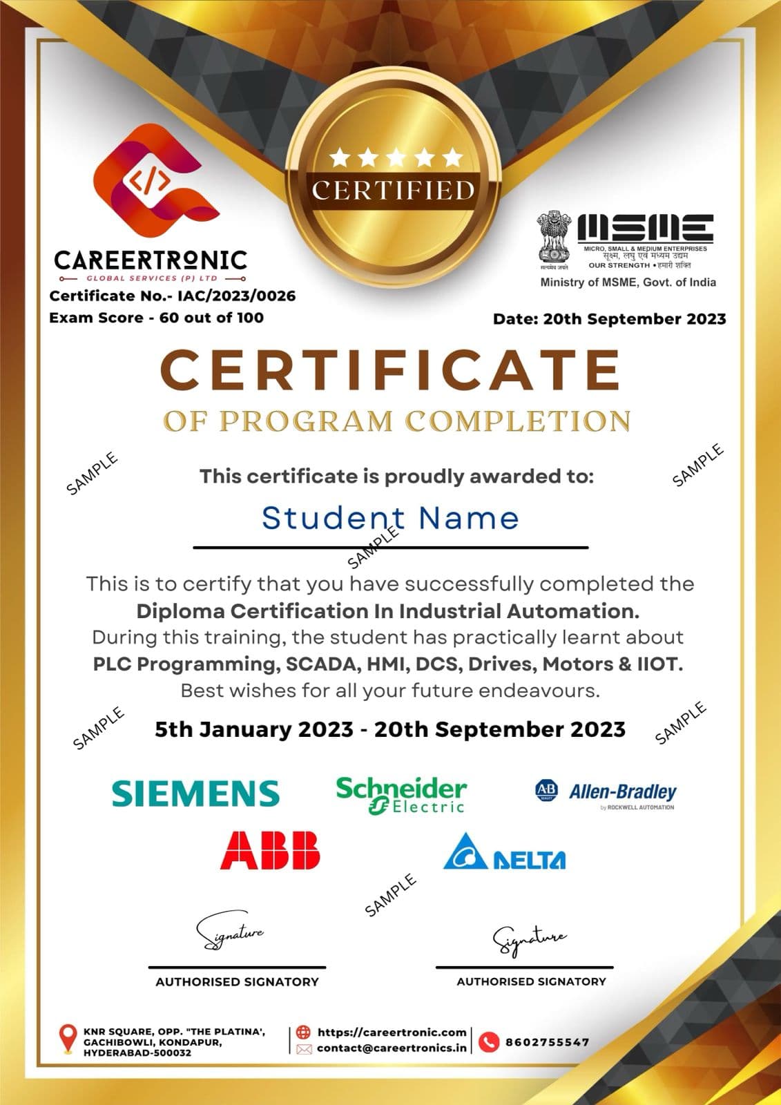 Program Completion (IA)